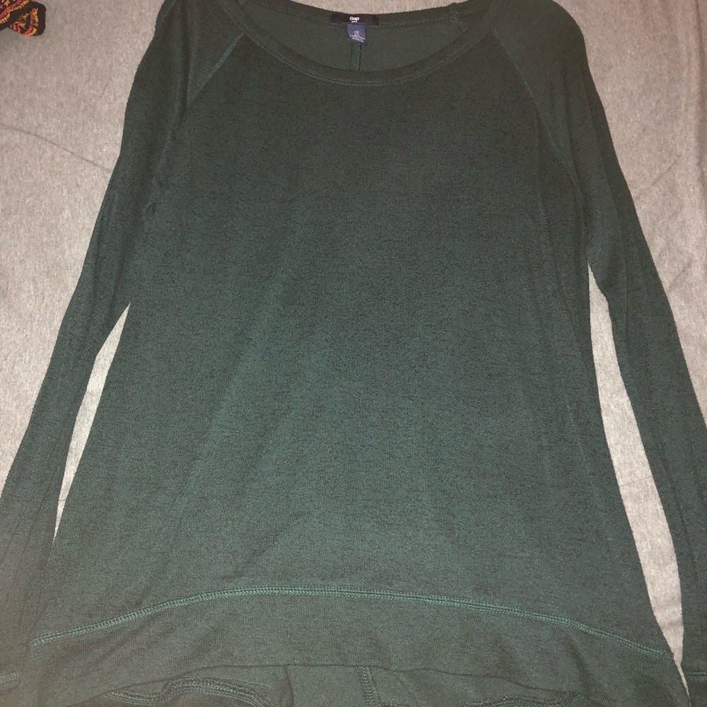 Green long sweater